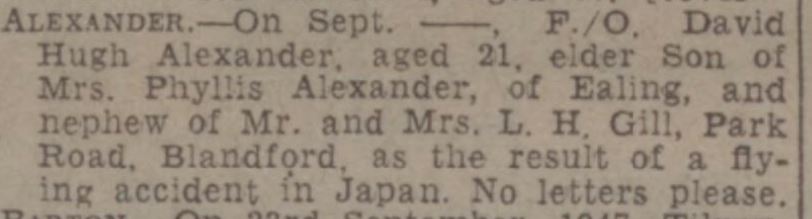 w gazz d h alexander oct 3 1947