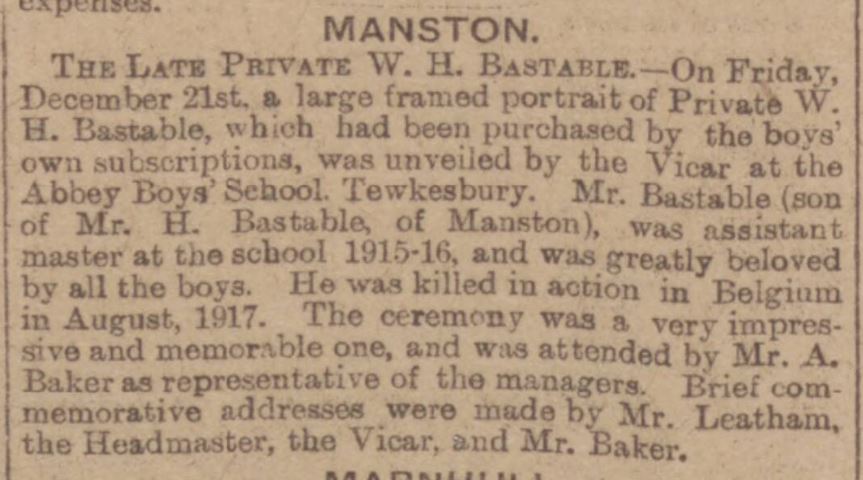 w h bastable western gazette clip