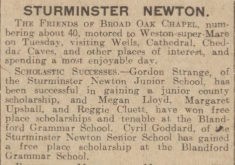west gazz CJG wins scholarship at BGS Fri July 29 1932
